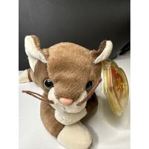Ty Beanie Baby Pounce The Kitty Born August 28, 1997 Errors On Fur Col￼or & Ears